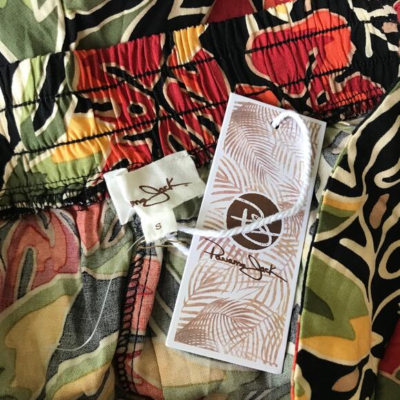 Panama Jack Pants Womens Small Floral Wide Leg Crop Aloha Coconut Flowy Resort‎ - Picture 11 of 13